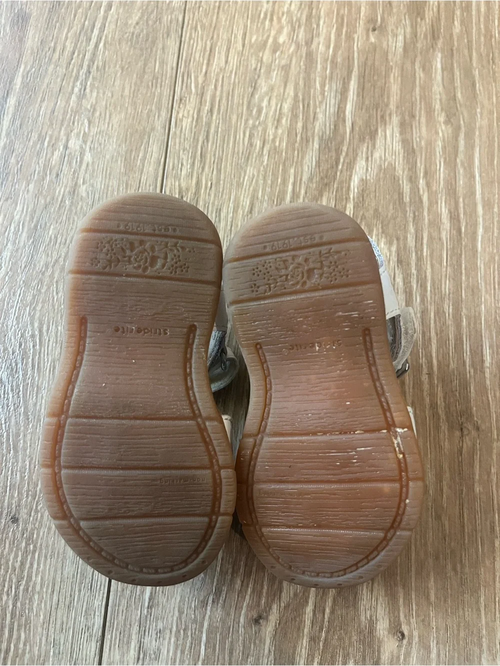 Stride Rite Purple with sparkle Sneakers and White Bow Sandals size 5t